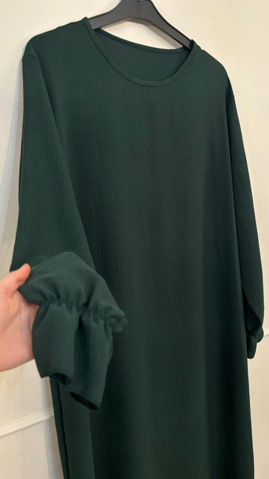 Abaya jazz ruffle donkergroen