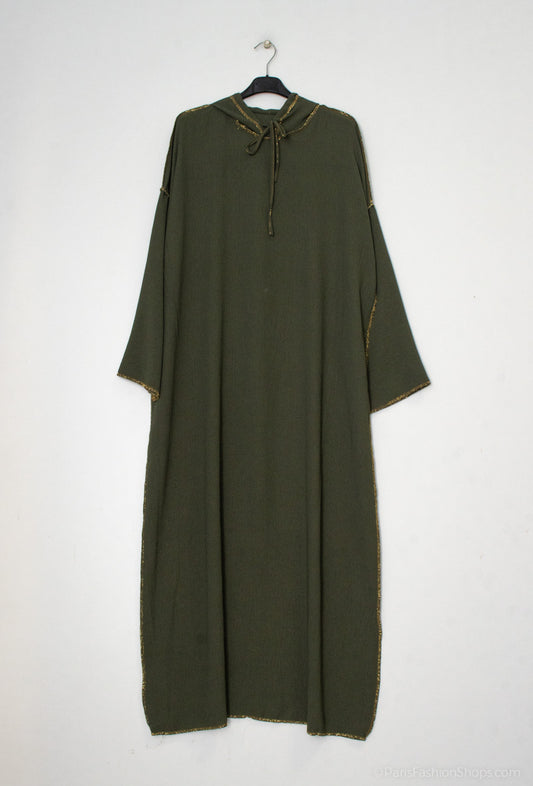 Abaya capuchon kaki