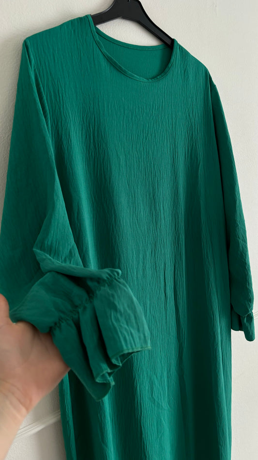 Abaya jazz ruffle zeegroen