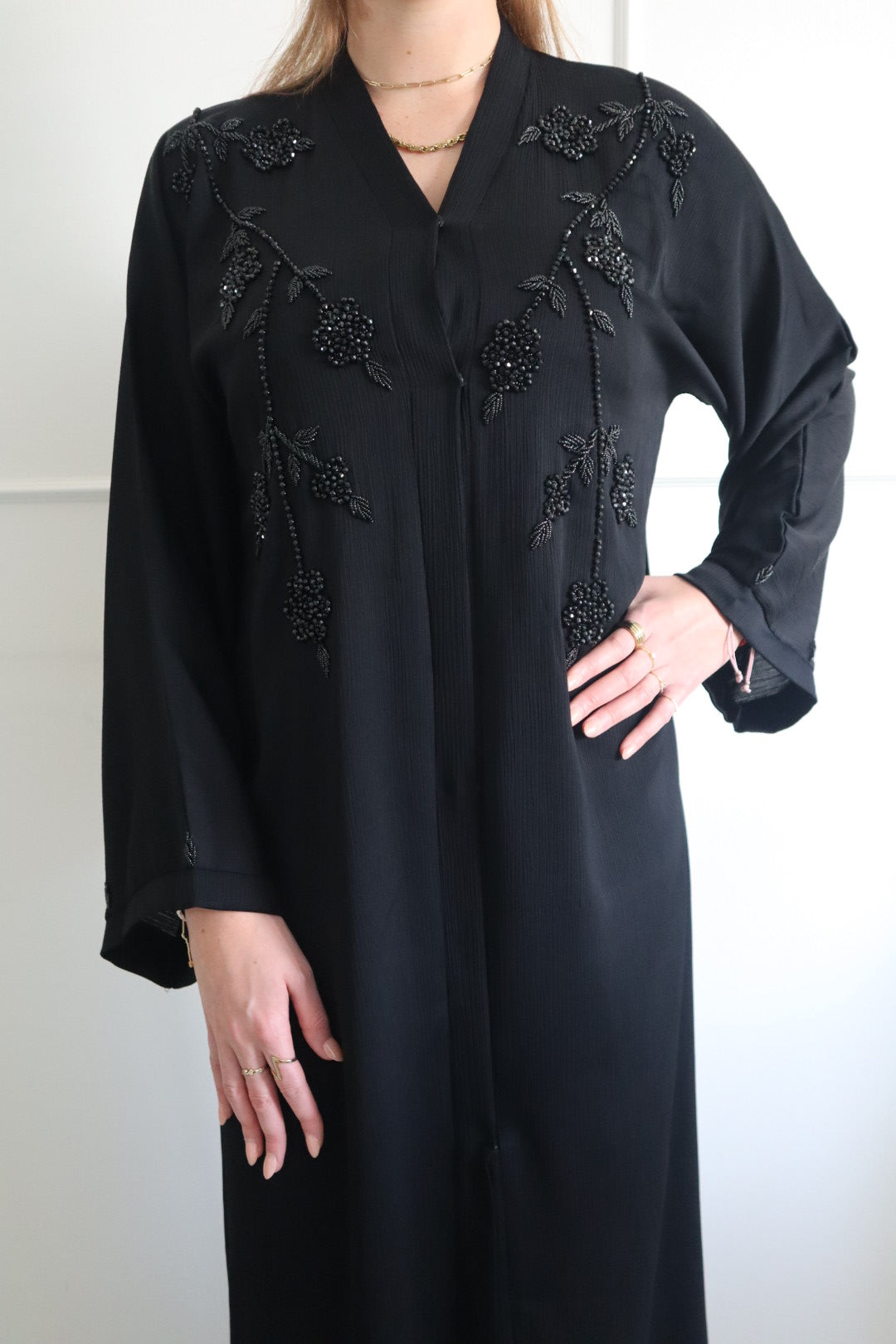 Dubai Abaya fully black