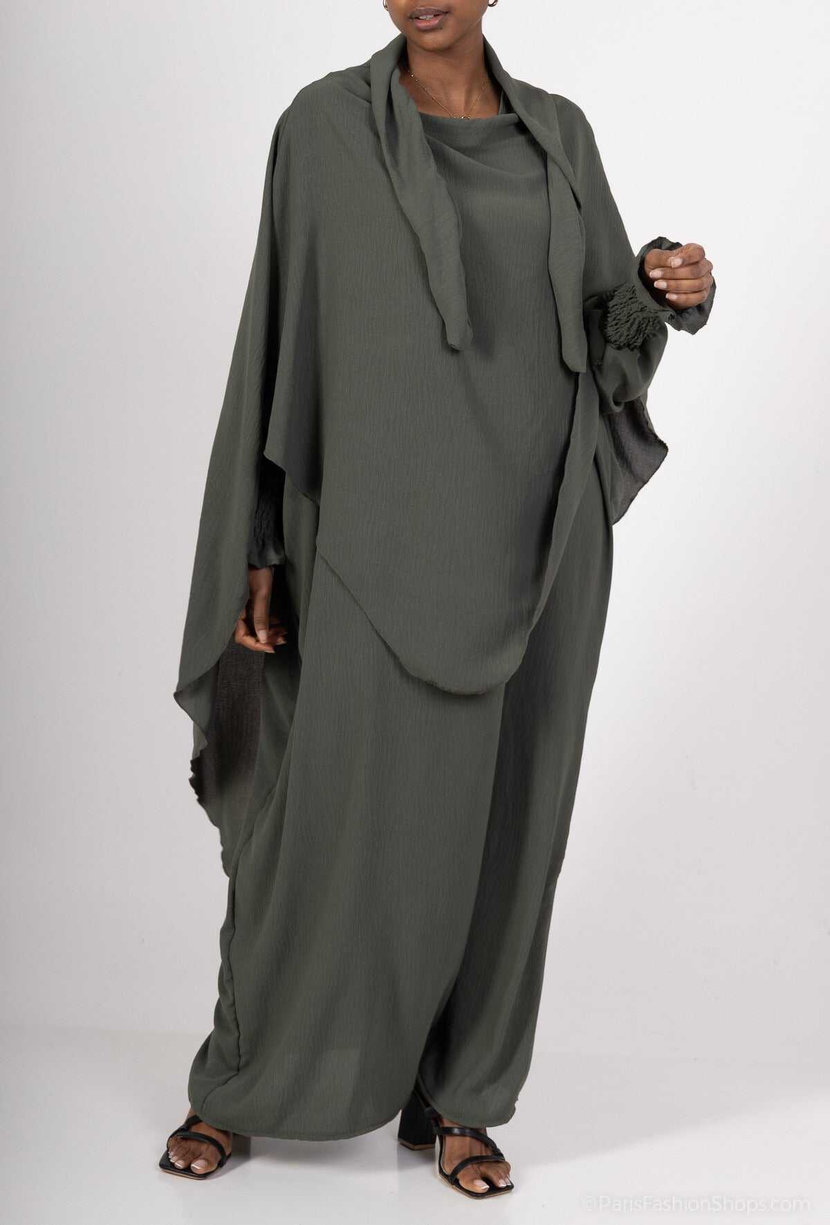 Abaya & tie-back khimaar set