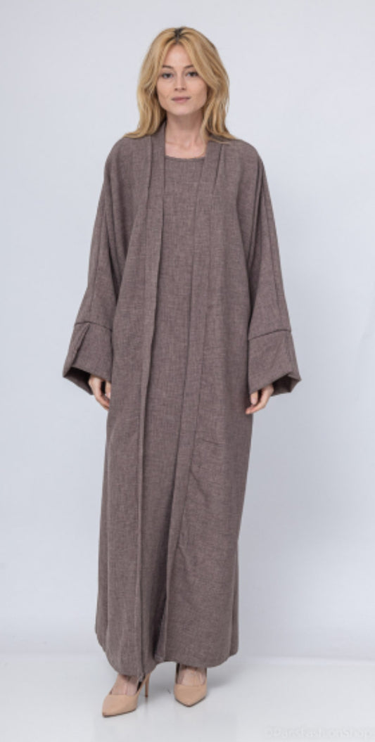 Abaya 2pcs taupe