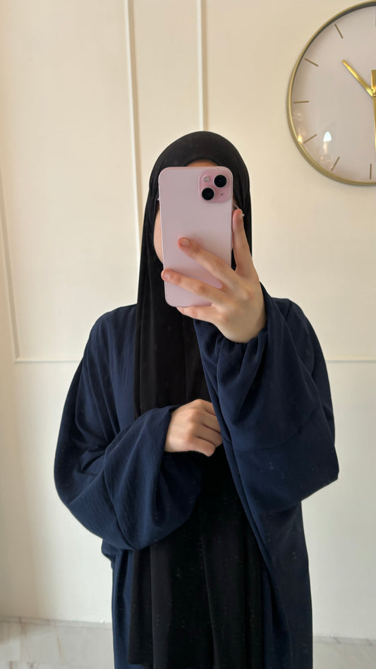 Abaya jazz ballon sleeve donkerblauw
