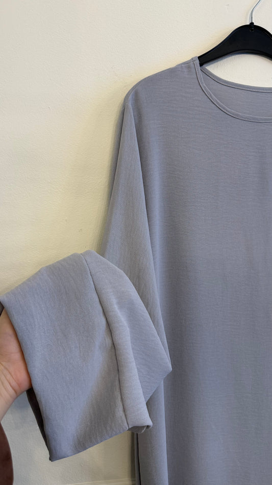 TALL abaya jazz losse mouw lichtgrijs