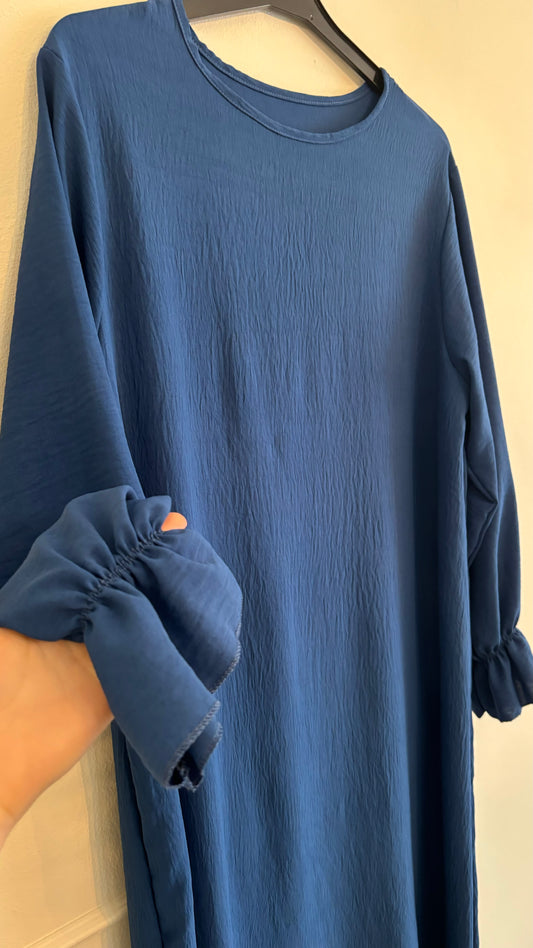 Abaya jazz ruffle saffierblauw