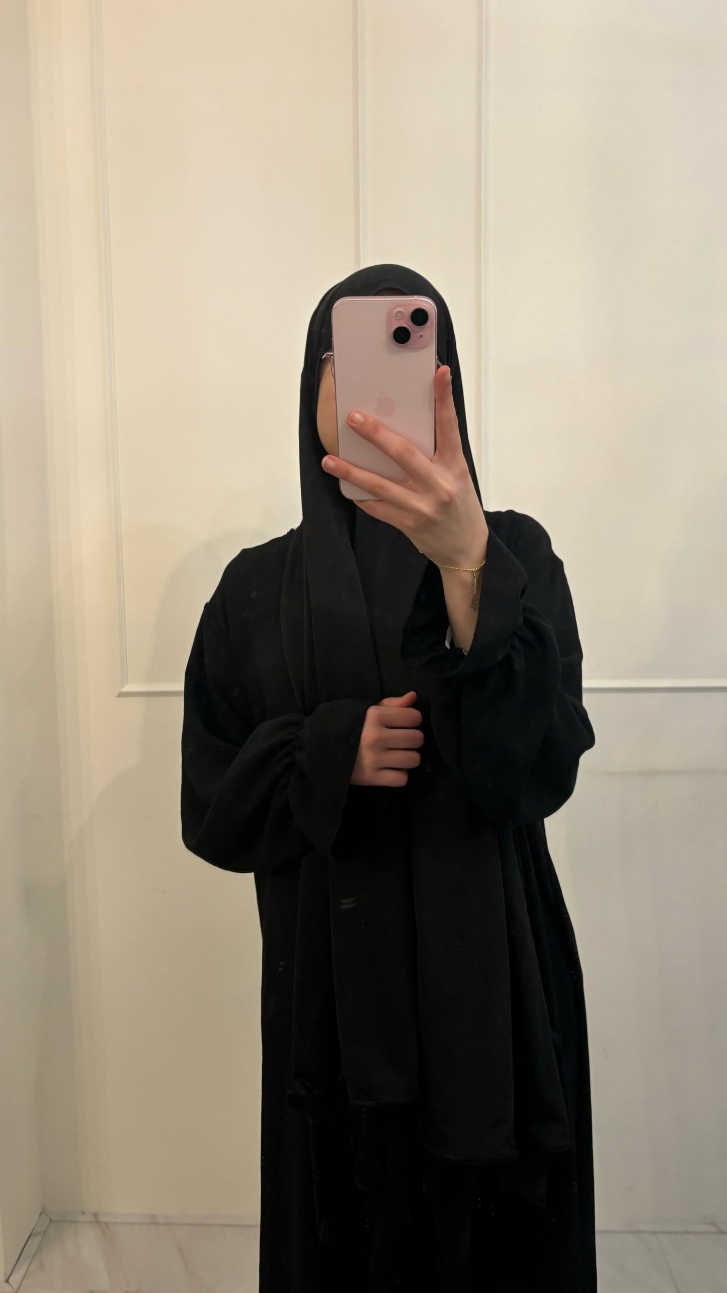 Abaya jazz ruffle zwart