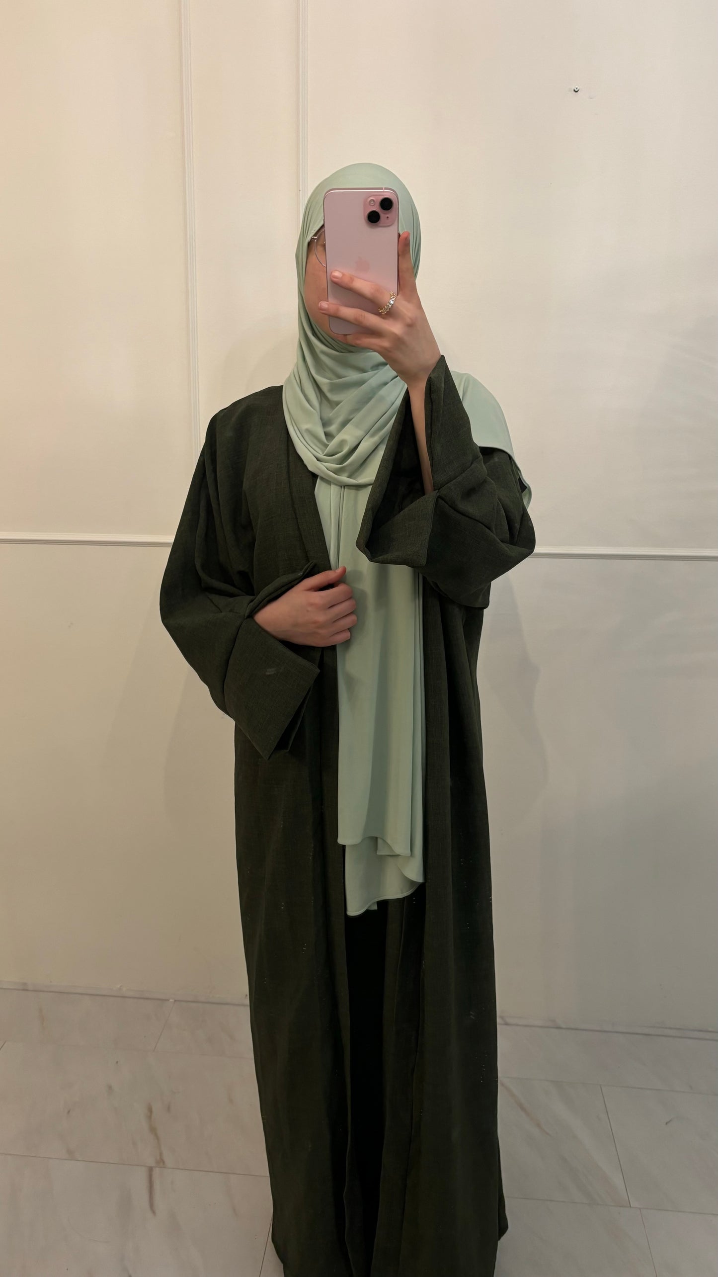 Abaya 2pcs donkergroen