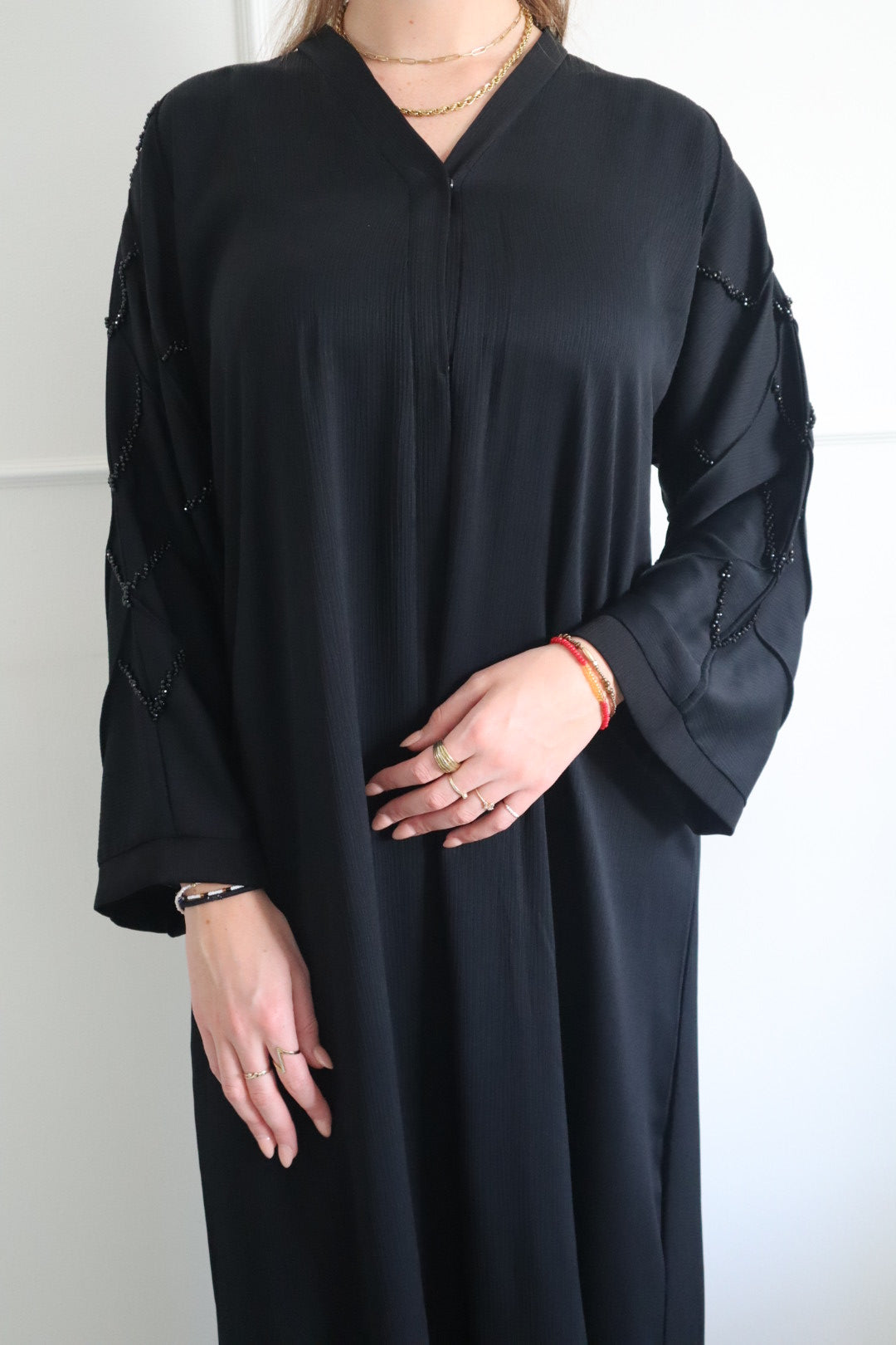 Dubai Abaya black diamond