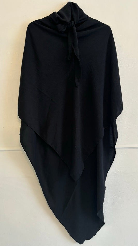 Heupkhimaar jazz tie-back zwart
