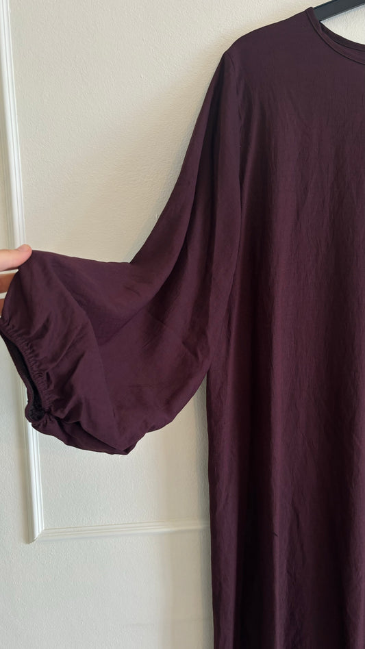 Abaya ballon sleeve pruim