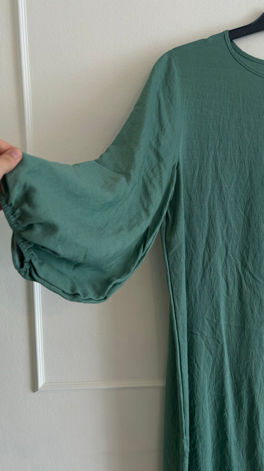 Abaya ballon sleeve oceaan