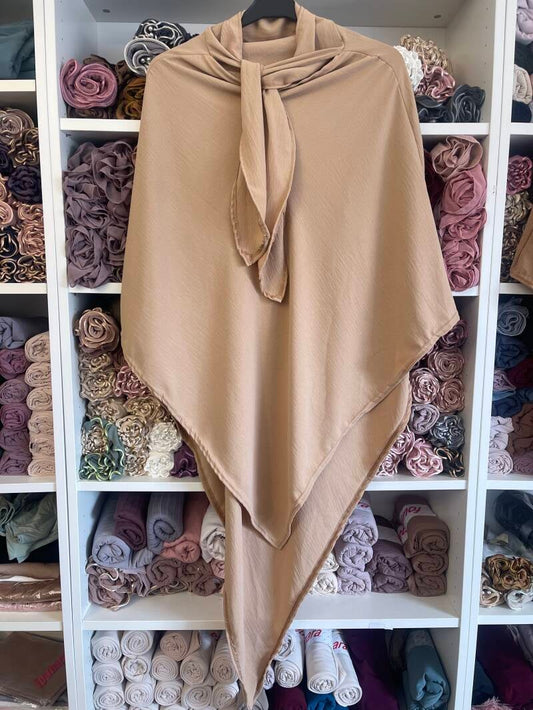 Heupkhimaar tie-back punt jazz donkerbeige