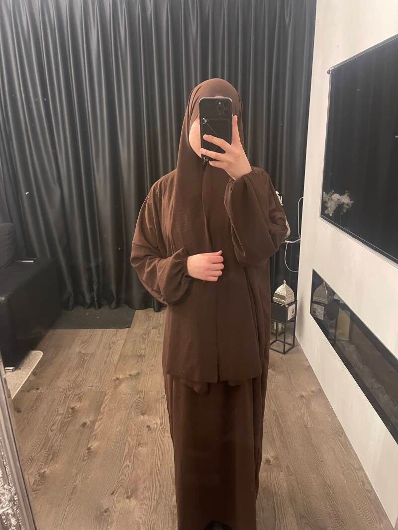 Luxe Abaya donkerbruin