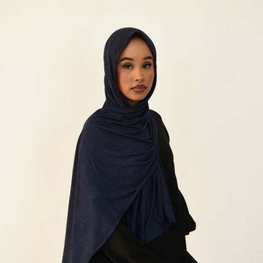 Jersey hijab donkerblauw