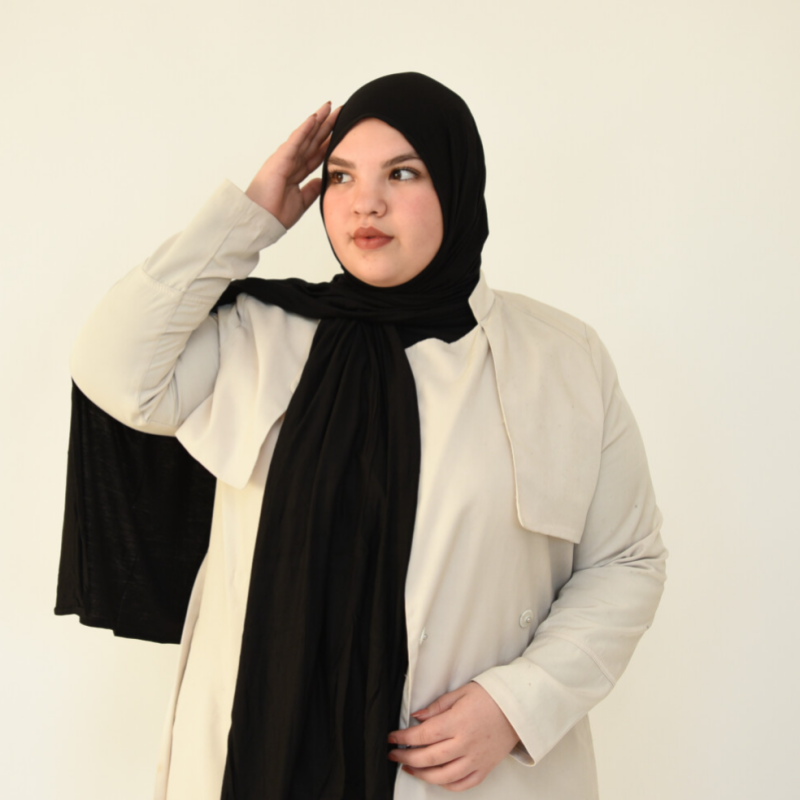 Jersey hijab zwart