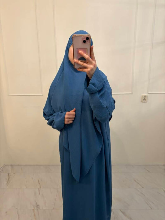 Abaya & khimaar set jazz blauw