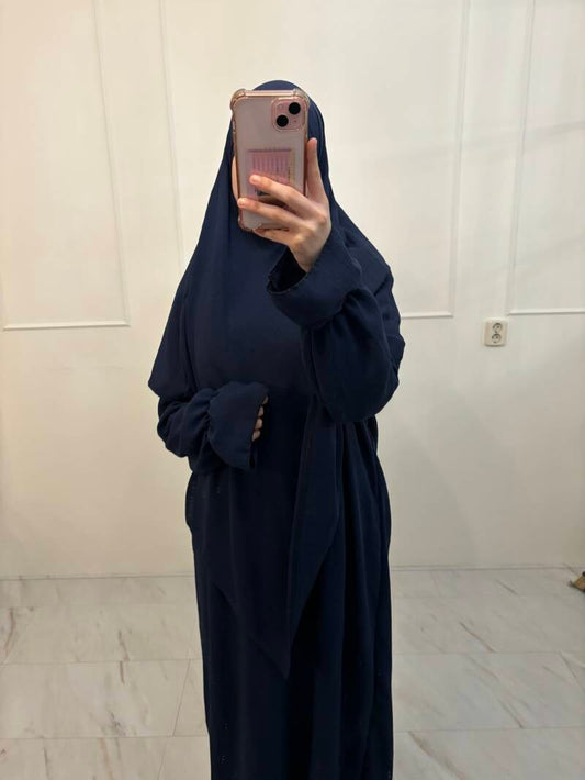 Abaya & khimaar set jazz donkerblauw