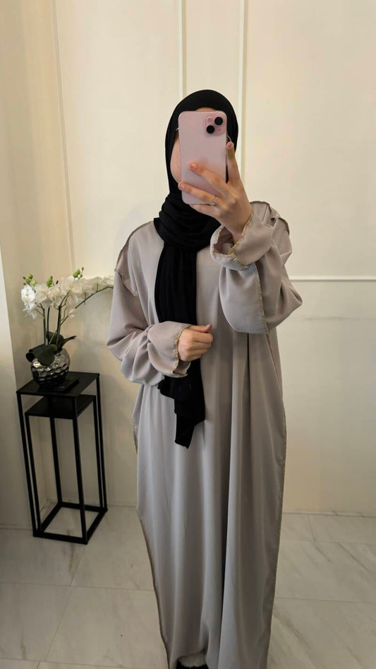 Israe Abaya lichtgrijs