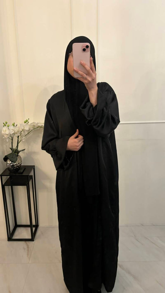 Kimono satijn zwart