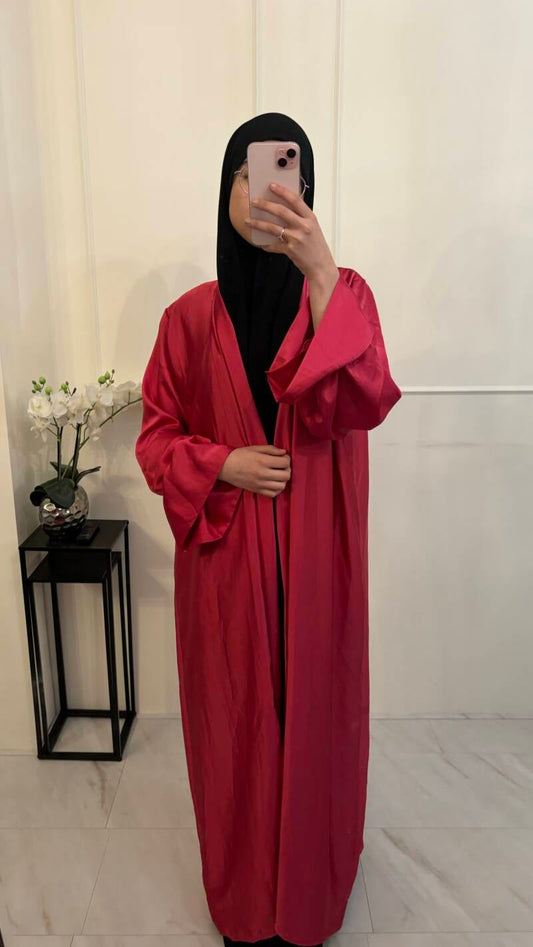 Kimono satijn fushia roze