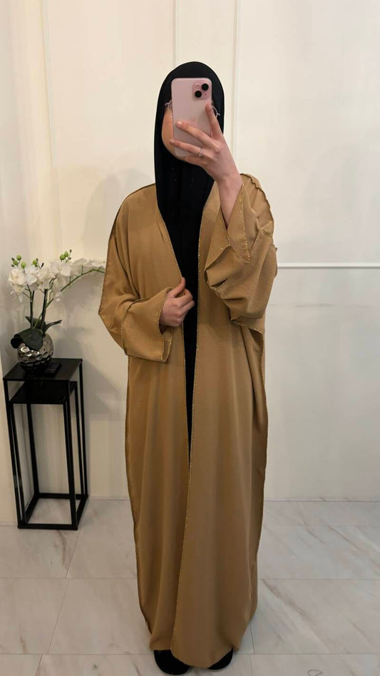 Kimono losse mouw jazz lichtbruin
