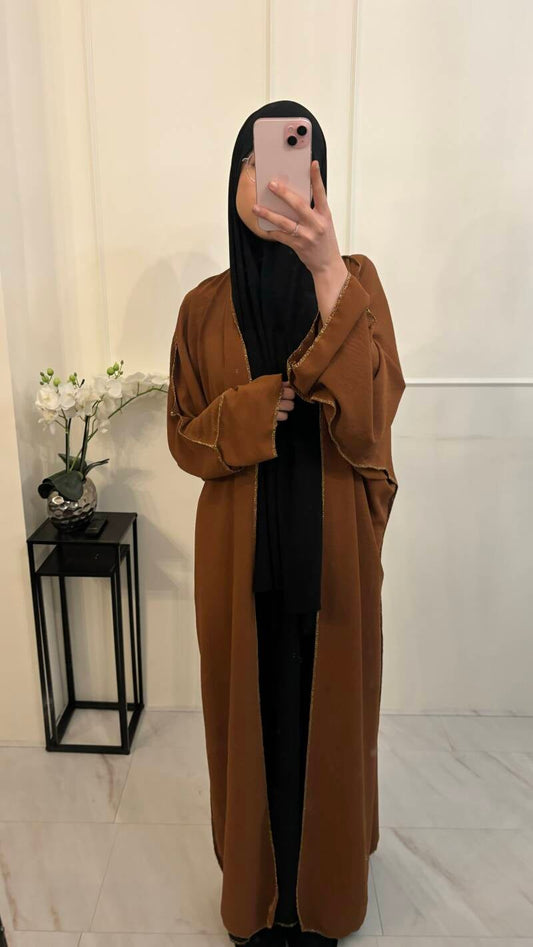 Kimono losse mouw jazz bruin