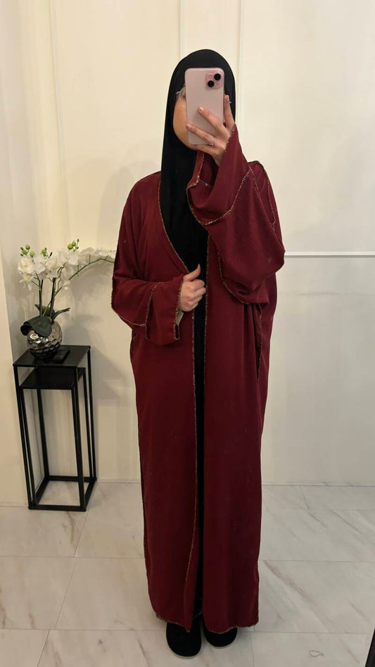 Kimono losse mouw jazz bordeaux