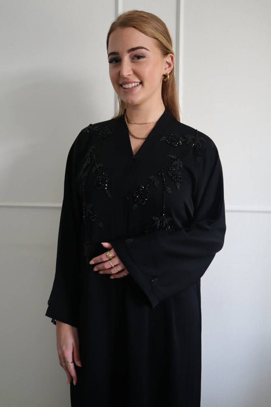 Dubai Abaya fully black