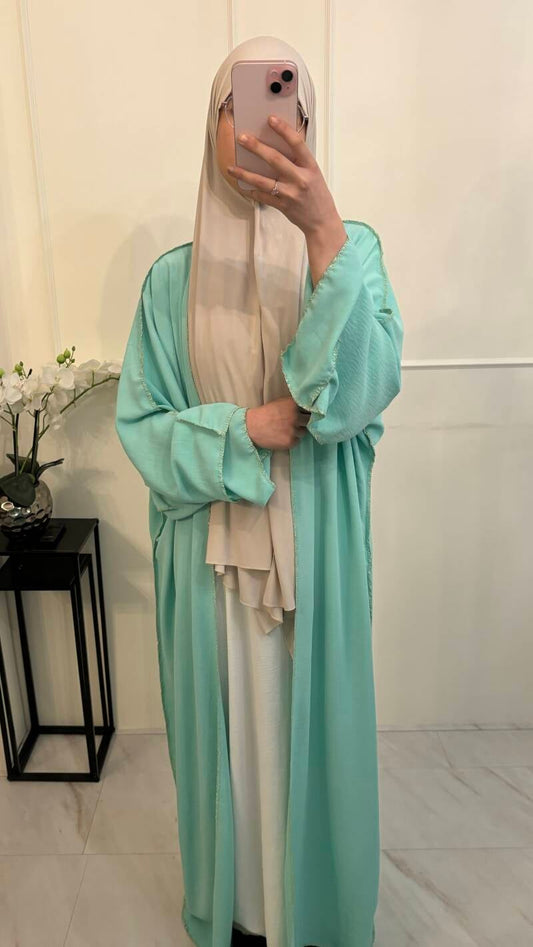 Kimono losse mouw jazz turquoise