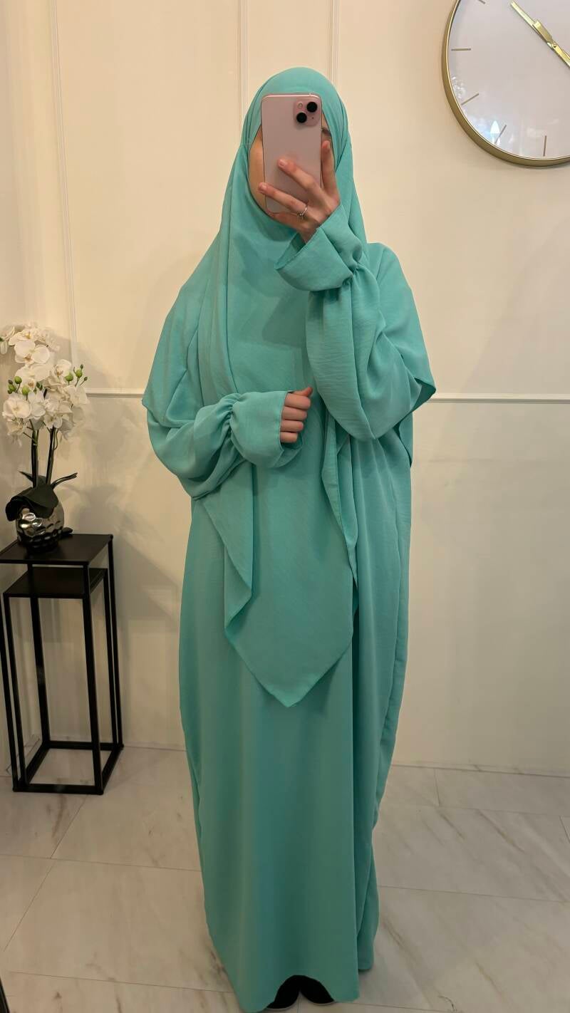 Abaya & khimaar set jazz turquoise