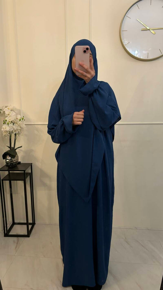 Abaya & khimaar set jazz donkerjeans